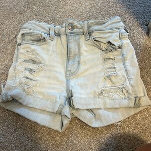 American eagle light washed shorts